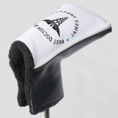 Personalisierte Putter-Abdeckung "Bester Doktor du Golf Headcover (3/4 Vorderseite)