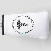 Personalisierte Putter-Abdeckung "Bester Doktor du Golf Headcover (Vorderseite)