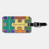 personalisierte Puzzleteile Gepäckanhänger (Vorderseite horizontal)