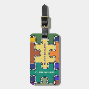 personalisierte Puzzleteile Gepäckanhänger