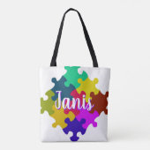 Personalisierte Puzzleteile Tasche (Rückseite)