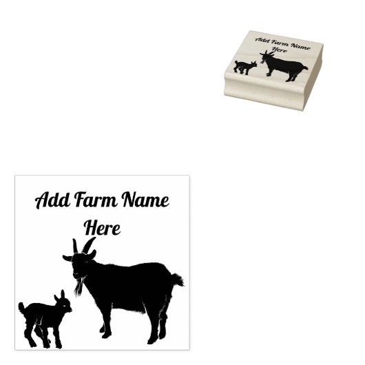 Personalisierte Pygmäen-Ziege mit Briefmarke für d Gummistempel (Stempel)