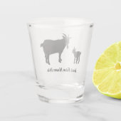 Personalisierte Pygmäen-Ziegenfarm Schnapsglas (Rückseite)