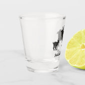 Personalisierte Pygmäen-Ziegenfarm Schnapsglas (Links)
