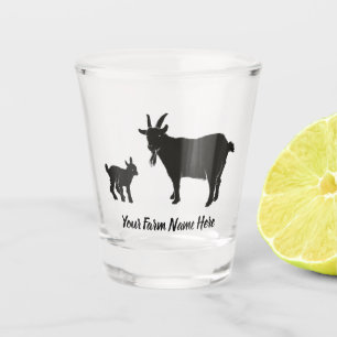 Personalisierte Pygmäen-Ziegenfarm Schnapsglas