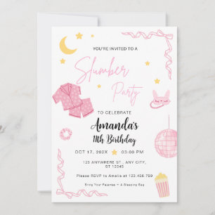 Personalisierte Pyjama-Party-Geburtstagseinladung Einladung