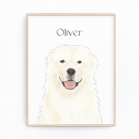 Personalisierte Pyrenäen Hunde Kunst Fotodruck