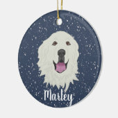 Personalisierte Pyrenäen Keramik Ornament (Links)