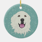 Personalisierte Pyrenäen Keramik Ornament (Hinten)