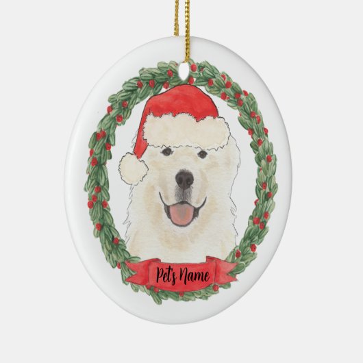 Personalisierte Pyrenäen Keramik Ornament (Rechts)