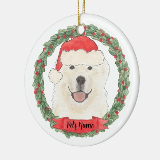 Personalisierte Pyrenäen Keramik Ornament (Links)