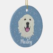 Personalisierte Pyrenäen Keramik Ornament (Rechts)