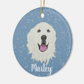 Personalisierte Pyrenäen Keramik Ornament (Links)