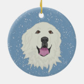 Personalisierte Pyrenäen Keramik Ornament (Hinten)