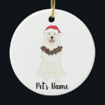 Personalisierte Pyrenäen Keramik Ornament<br><div class="desc">Machen Sie die schöne Liste in diesem Jahr mit einem personalisierten Ornament Ihrer Lieblings-kleine Elf! Für die süßesten Geschenke,  paaren Sie es mit einem passenden Kunstdruck oder einem anderen Artikel aus meiner großen Hundehundekollektion!</div>