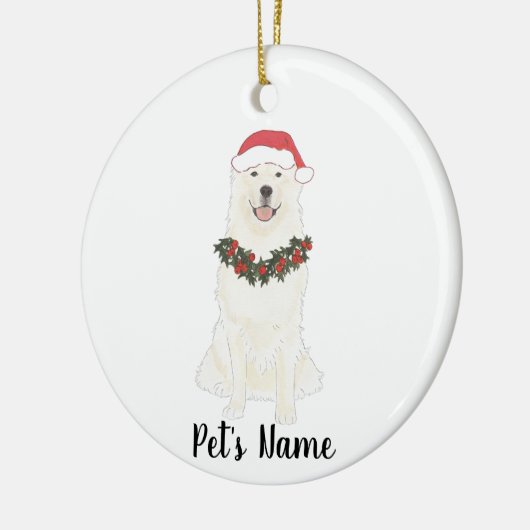 Personalisierte Pyrenäen Keramik Ornament (Links)