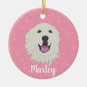 Personalisierte Pyrenäen Keramik Ornament (Vorne)