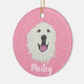 Personalisierte Pyrenäen Keramik Ornament (Links)