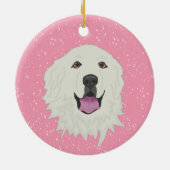 Personalisierte Pyrenäen Keramik Ornament (Hinten)