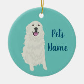 Personalisierte Pyrenäen Keramik Ornament (Vorne)