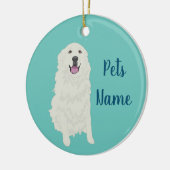 Personalisierte Pyrenäen Keramik Ornament (Links)