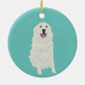 Personalisierte Pyrenäen Keramik Ornament (Hinten)