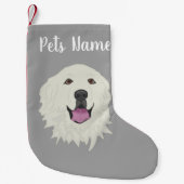 Personalisierte Pyrenäen Kleiner Weihnachtsstrumpf (Vorderseite)