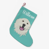 Personalisierte Pyrenäen Kleiner Weihnachtsstrumpf (Vorderansicht (hängend))