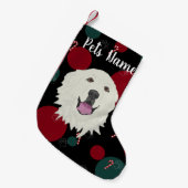 Personalisierte Pyrenäen Kleiner Weihnachtsstrumpf (Vorderansicht (hängend))