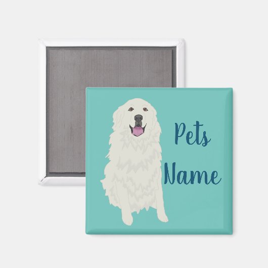 Personalisierte Pyrenäen Magnet (Vorderseite/Rückseite)