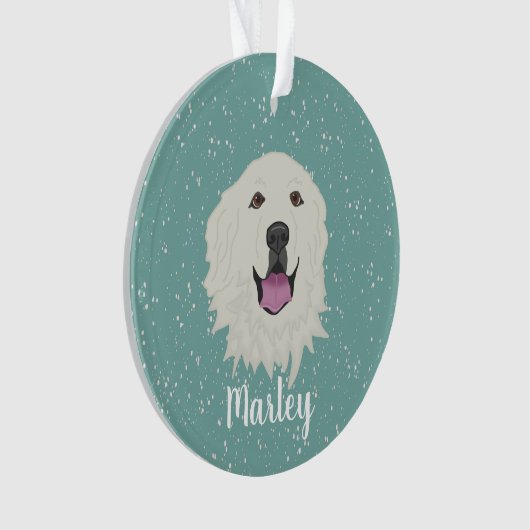 Personalisierte Pyrenäen Ornament (Vorderseite)