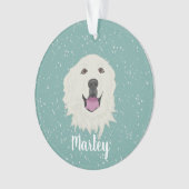 Personalisierte Pyrenäen Ornament (Vorderseite)