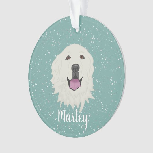 Personalisierte Pyrenäen Ornament (Vorderseite)