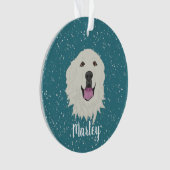 Personalisierte Pyrenäen Ornament (Vorderseite)