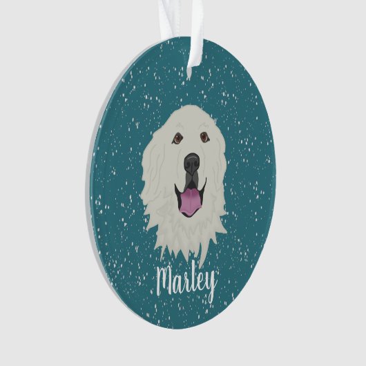 Personalisierte Pyrenäen Ornament (Vorderseite)