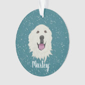 Personalisierte Pyrenäen Ornament (Vorderseite)