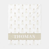 Personalisierte Pyrenäen Rosa und Weiß Fleecedecke (Vorderseite)