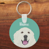 Personalisierte Pyrenäen Schlüsselanhänger (Vorderseite)