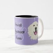 Personalisierte Pyrenäen Vater/Mama Zweifarbige Tasse (VorderseiteRechts)