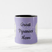 Personalisierte Pyrenäen Vater/Mama Zweifarbige Tasse (Mittel)
