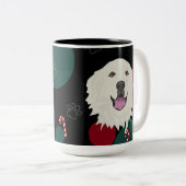 Personalisierte Pyrenäen Weihnachten  Zweifarbige Tasse (VorderseiteRechts)