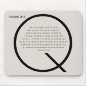 Personalisierte Q-Wörter ohne amerikanisches Engli Mousepad (Vorne)
