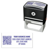 Personalisierte QR-Code-Adresse Name Briefmarke Permastempel (Beispiel)