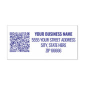 Personalisierte QR-Code-Adresse Name Briefmarke Permastempel (Design)