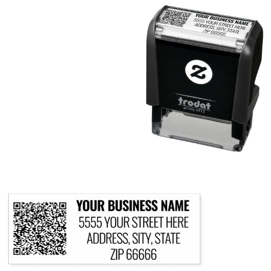 Personalisierte QR-Code-Briefmarke Permastempel (Beispiel)