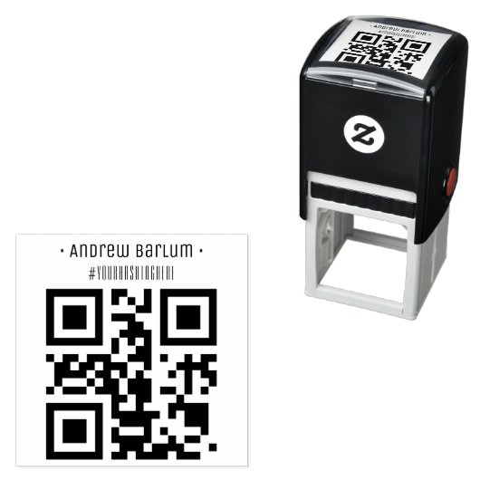 Personalisierte QR-Code-Briefmarke Permastempel (Beispiel)