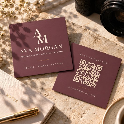 Personalisierte QR-Code-Moderne Quadrat Quadratische Visitenkarte