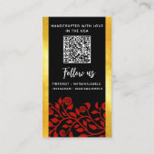 Personalisierte QR-Code-Ohrringe-Display-Karten Visitenkarte (Rückseite)