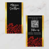 Personalisierte QR-Code-Ohrringe-Display-Karten Visitenkarte (Vorne/Hinten)