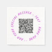 Personalisierte QR-Code-Scan-Info Benutzerdefinier Serviette (Vorderseite)